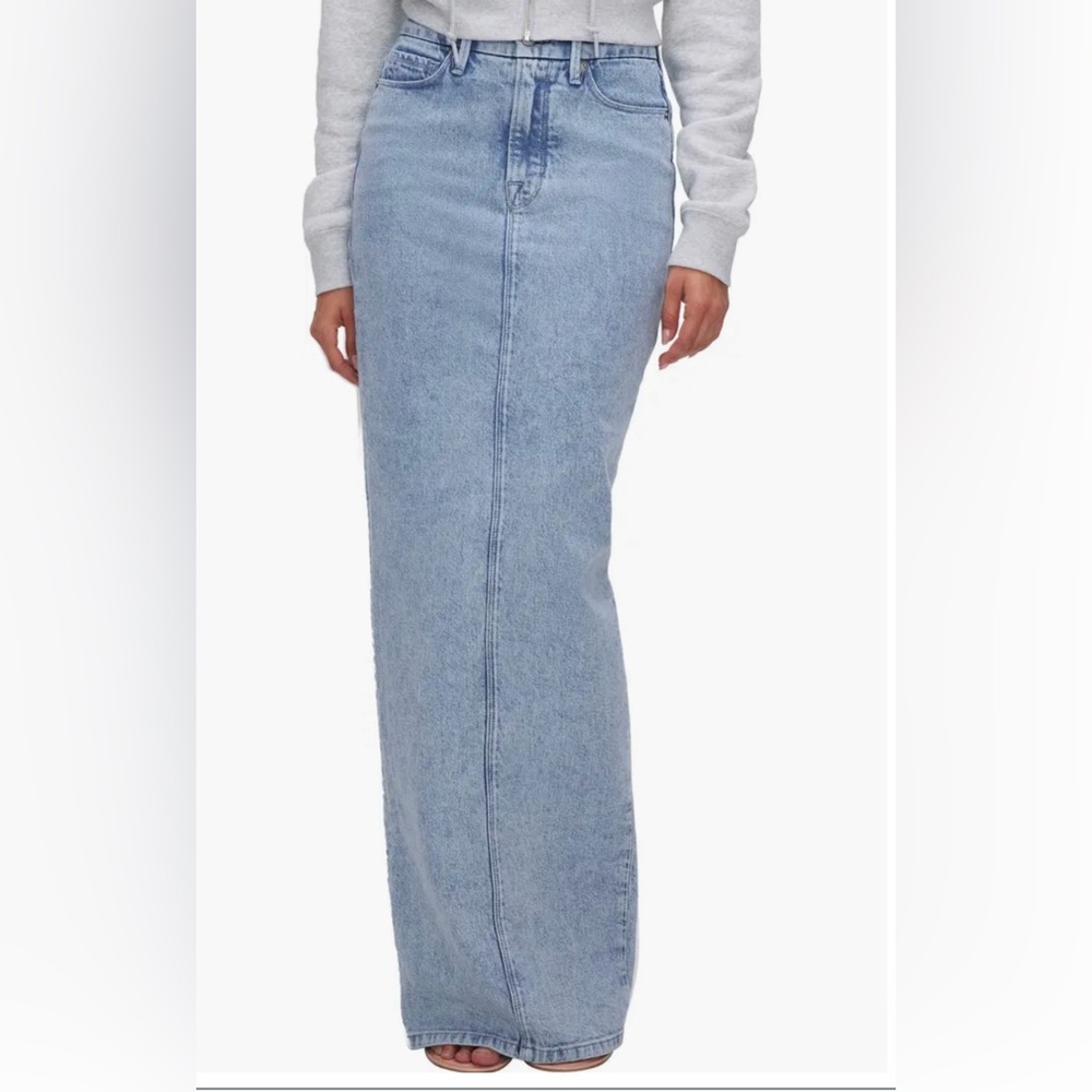 NWT good American denim skirt